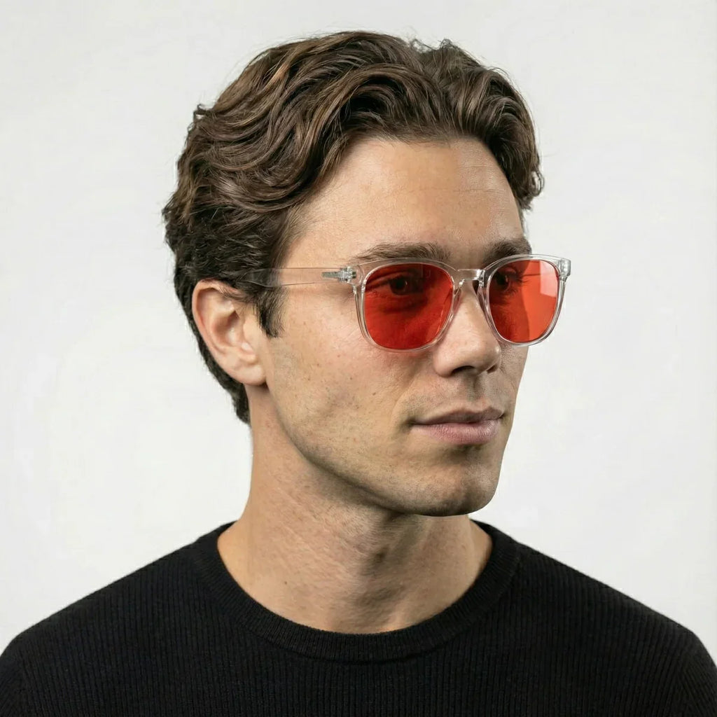 Franklin Frames| Transparent Red Lens Blue Light Blocker.